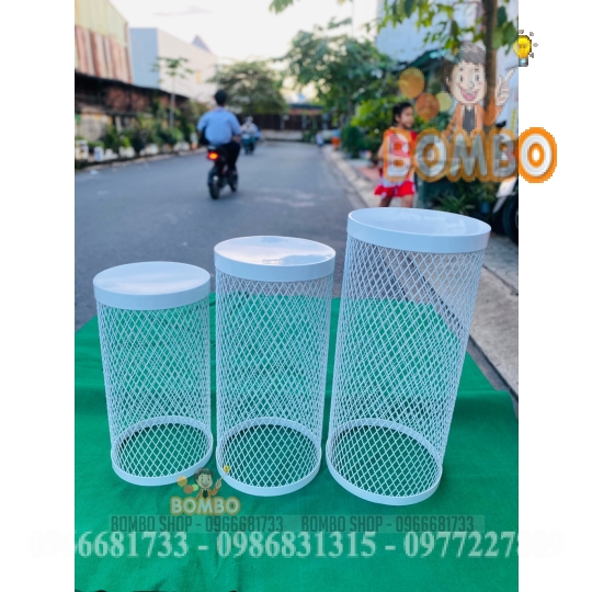 Bộ Đôn tròn lưới ô chéo 