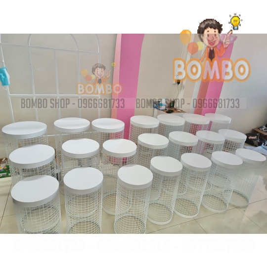 Bộ đôn tròn lưới ô vuông