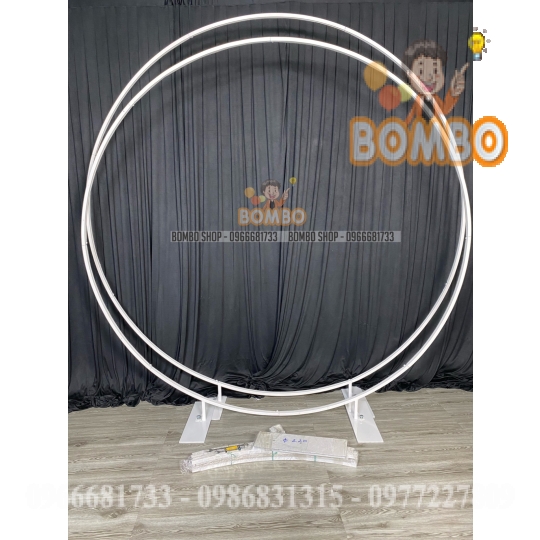 [GIÁ SỐC] Khung Tròn Sắt Nẹp Gỗ